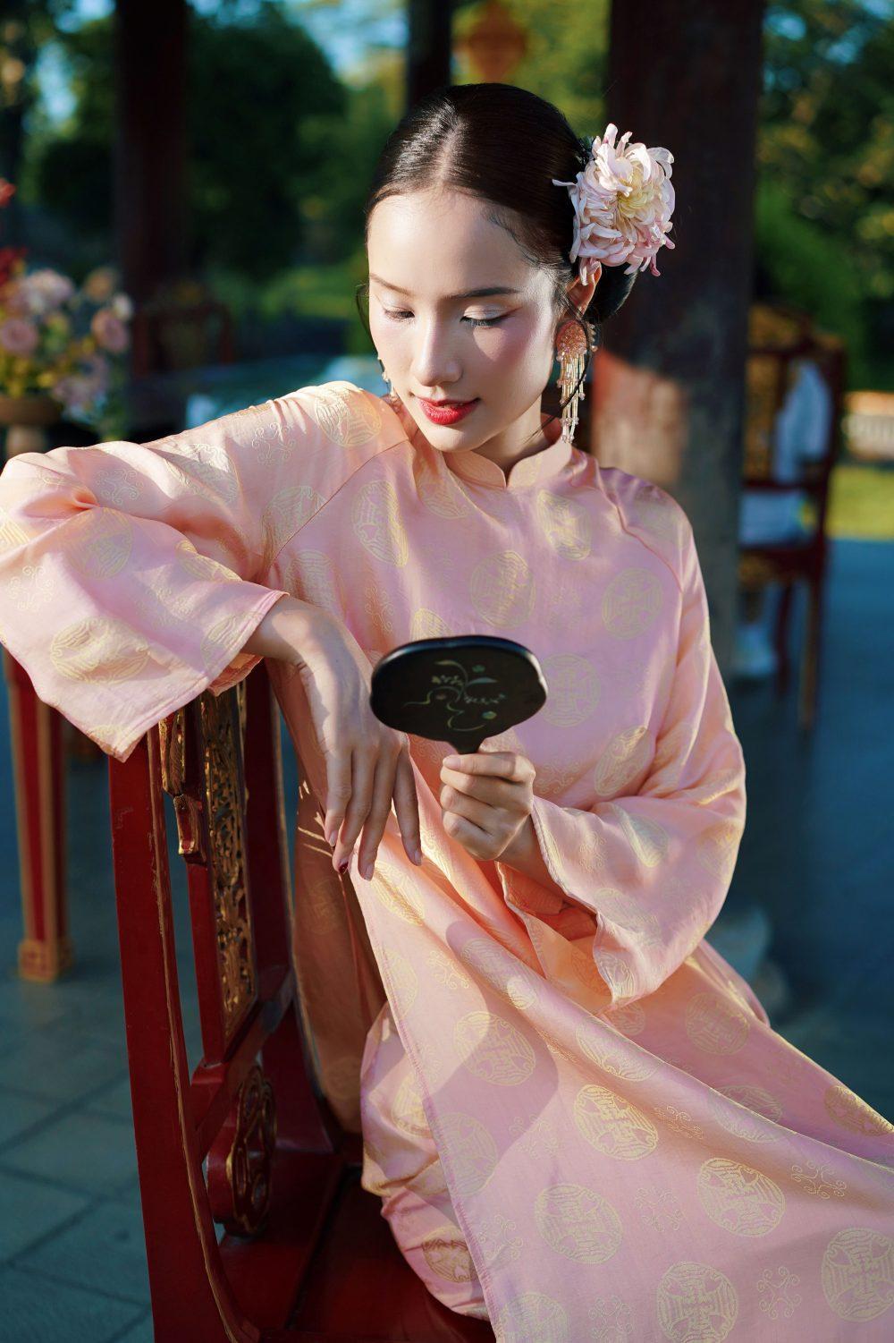 Quần lụa tơ tằm họa tiết thọ vân