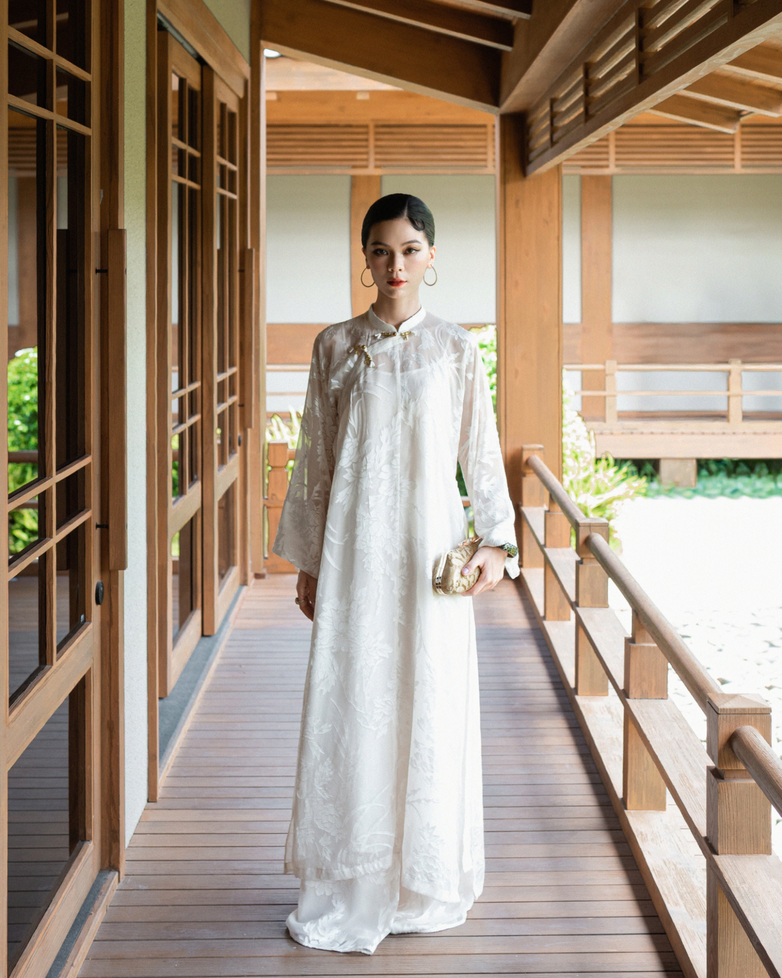 Áo dài Hoa Mẫu Đơn