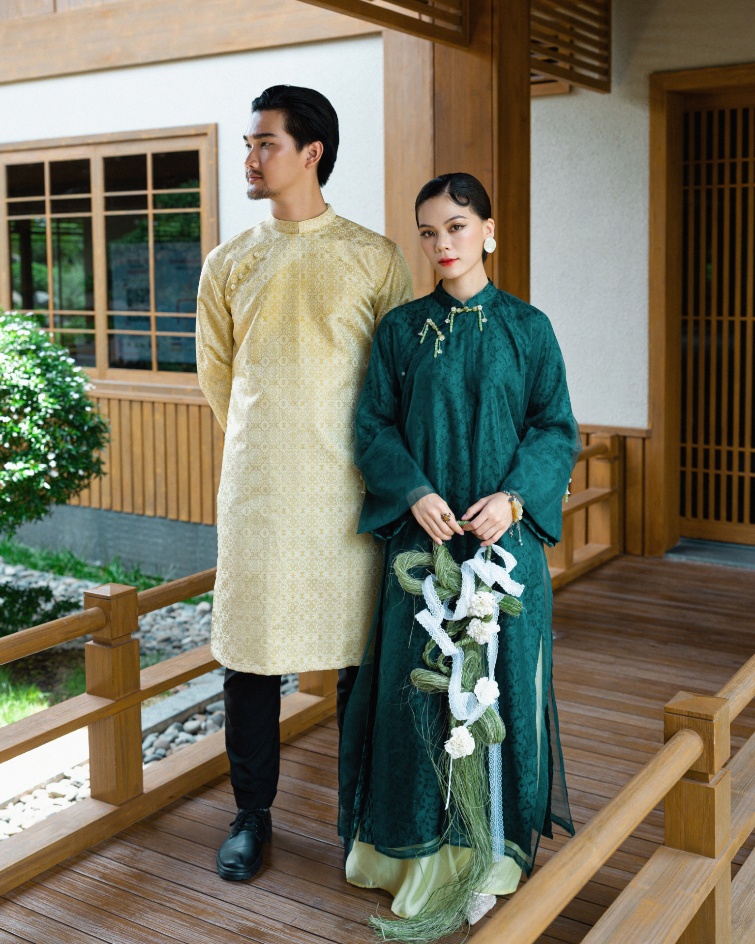 Set Áo Dài Đôi - Bích Tước