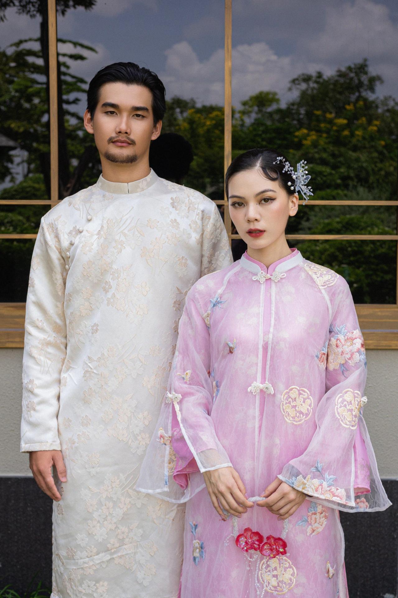 Set Áo Dài Đôi - Uyên Ương